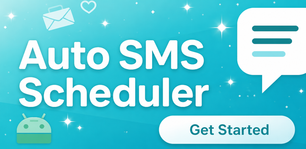 Auto SMS Scheduler - Feature Graphic