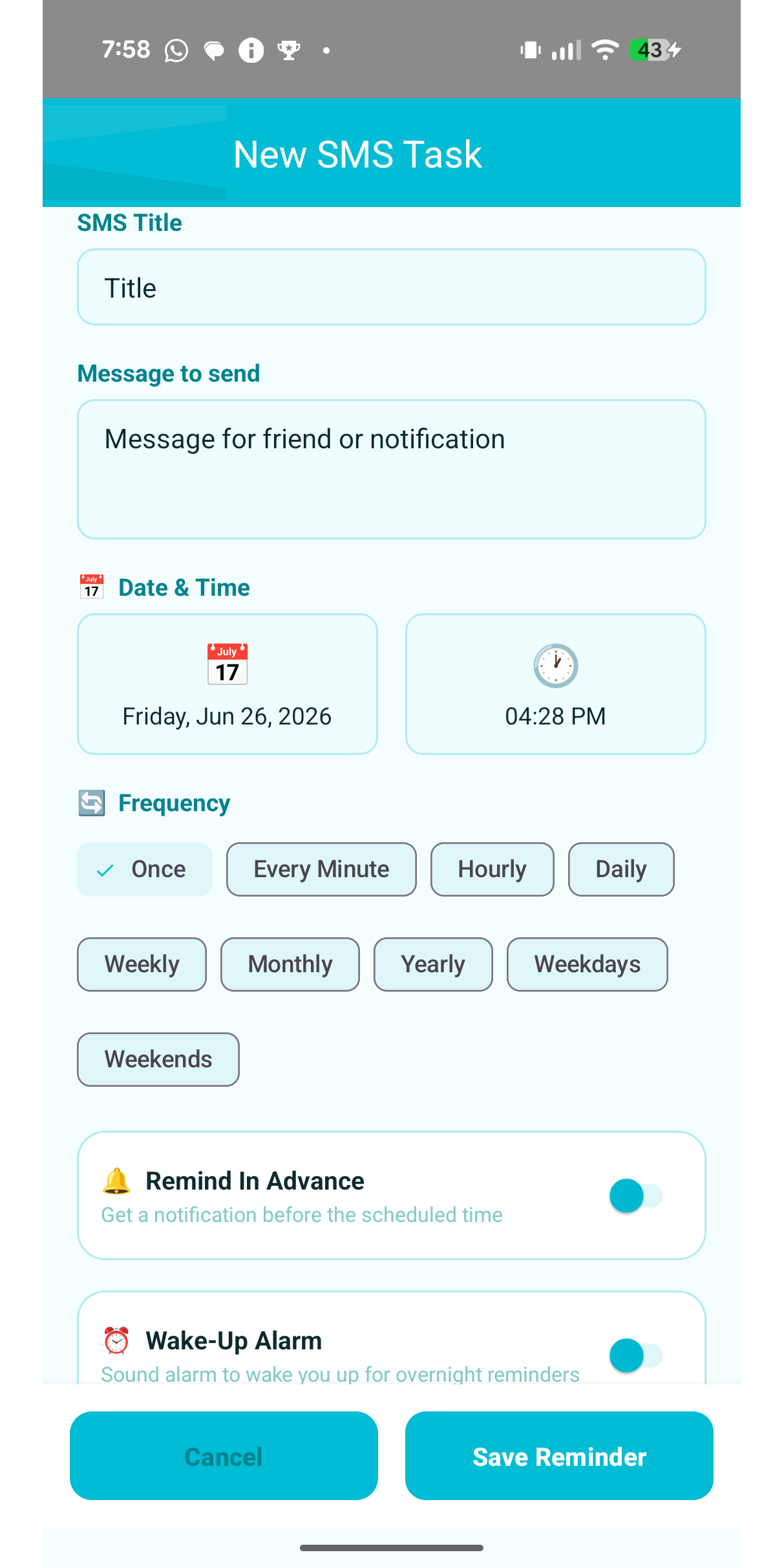 Auto SMS Scheduler - Schedule Messages